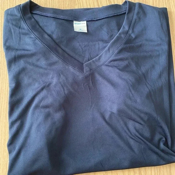 🆕Sport-Tek Navy Basic V Neck Top 🆕 - Picture 3 of 7